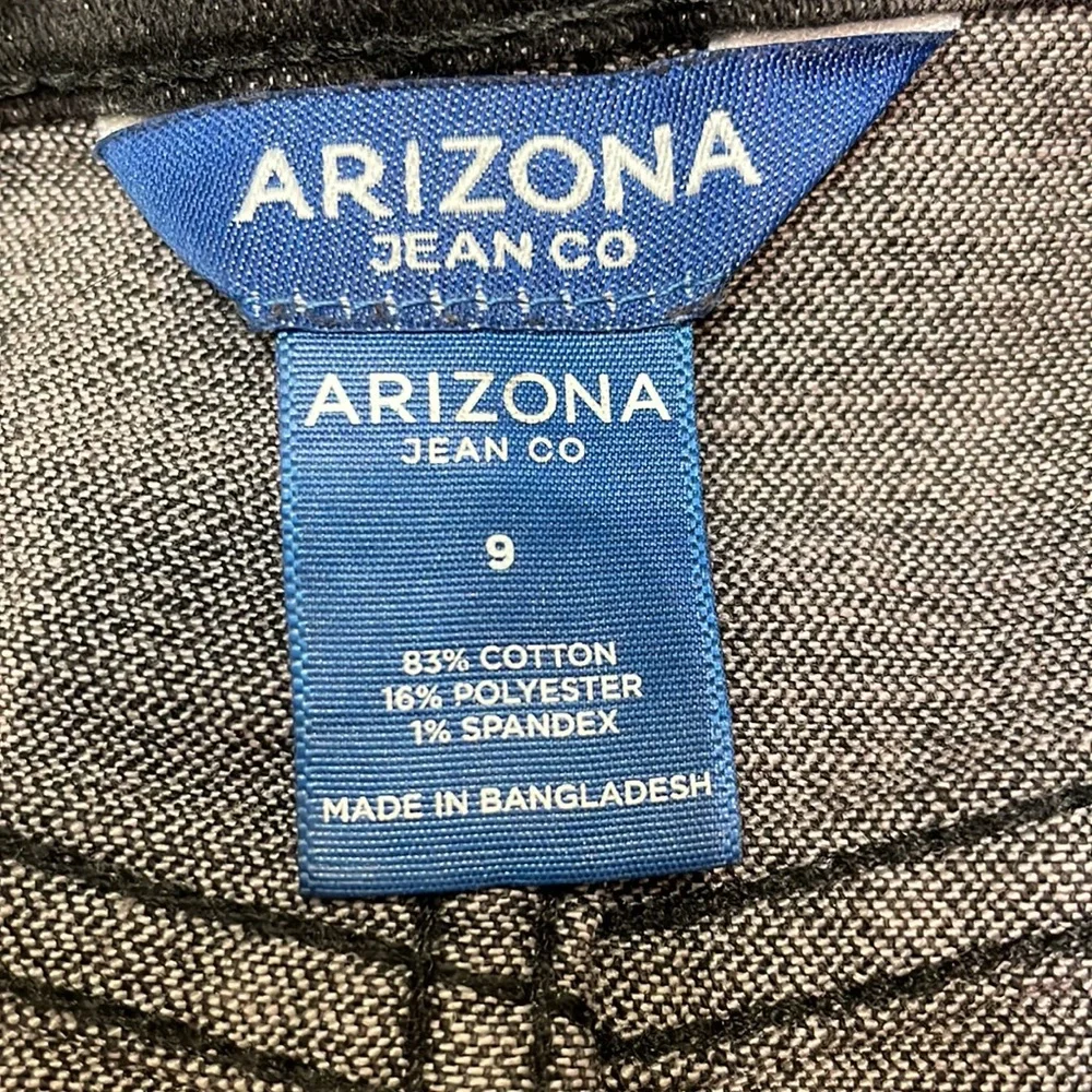 Arizona Jean Co black zip front denim mini skirt size 9